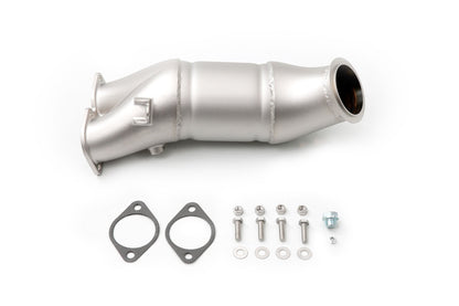 QKspl™ 5" Cast Stainless BMW N55 Catted Downpipe (F body 3 Series)